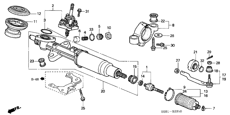 Power steering gearbox