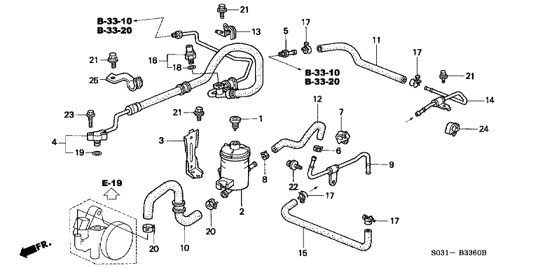 Power steering hose/pipe