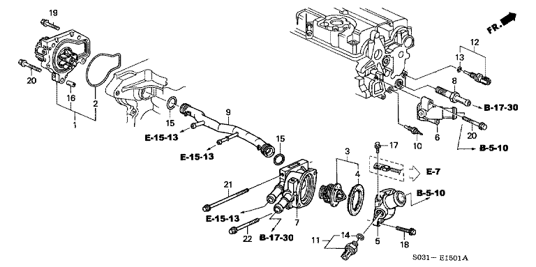 Water pump (DOHC)