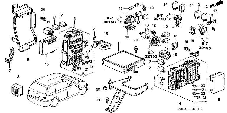 Control unit (interior)