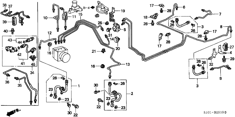 Brake pipe/hose (ABS)
