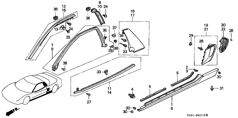 Molding (NSX, NSX-R, NSX-S)
