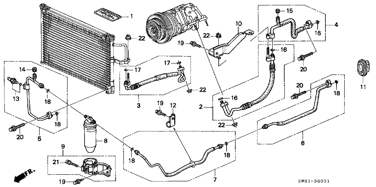 Air conditioner (hose/pipe) (V6)
