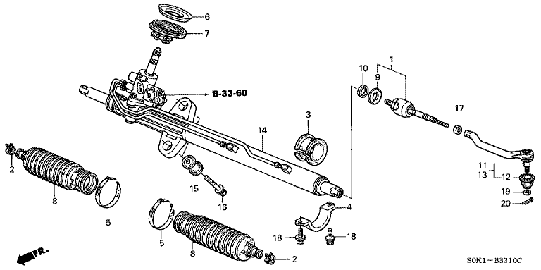 Power steering gearbox