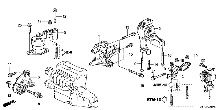 Engine Mount (AT) (2WD)