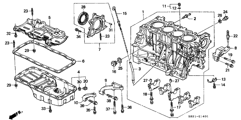 Cylinder block/Oil pan (SIR)