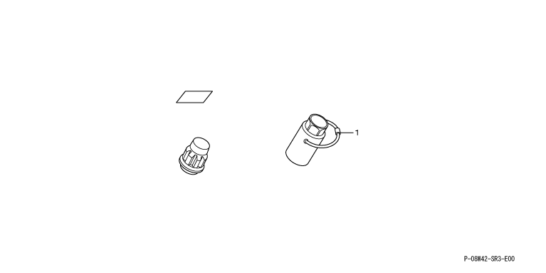 Wheel lock nut for alloy wheels (cap type)