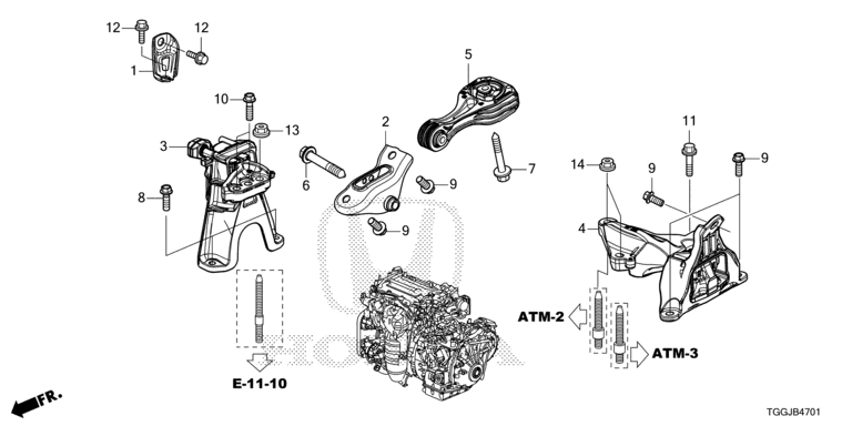 Engine mount (CVT)