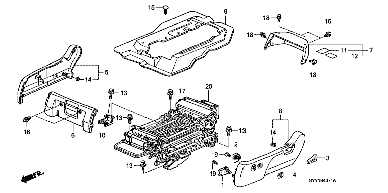 Lifter ASSY. (passenger seat lift-up seat)
