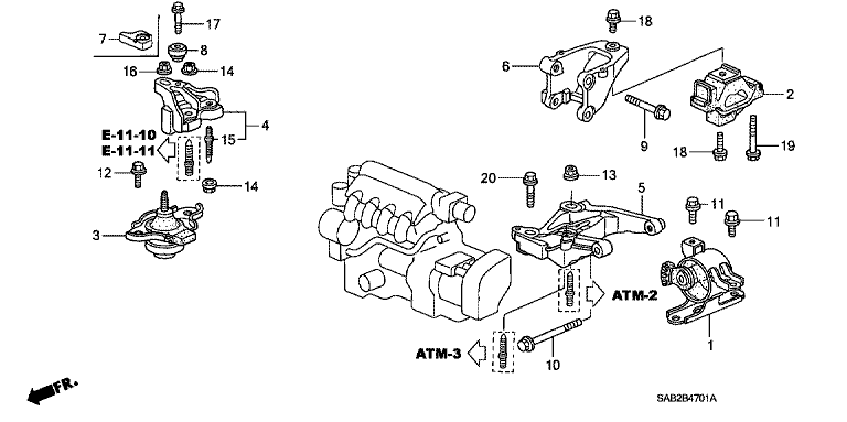 Engine Mount (AT) (4WD)