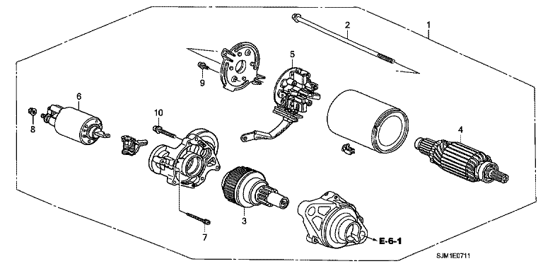 Starter motor (Mitsuba) (V6)