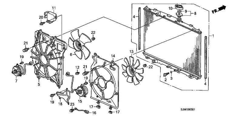 Radiator (V6) (DENSO)
