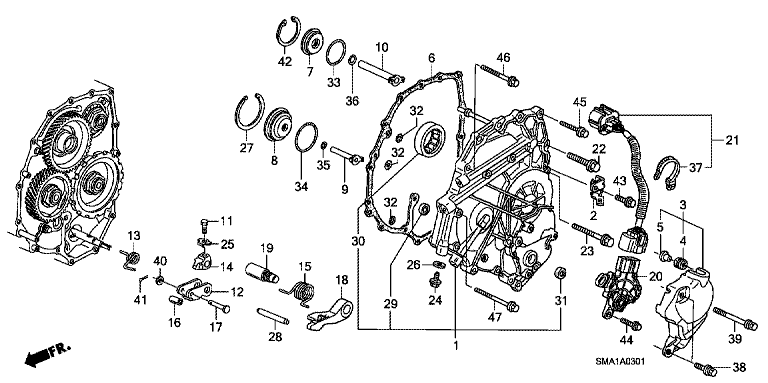 L. side cover (4WD)