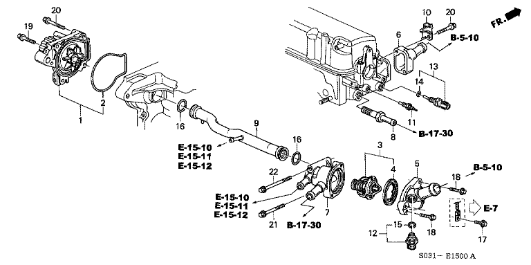Water pump (SOHC)