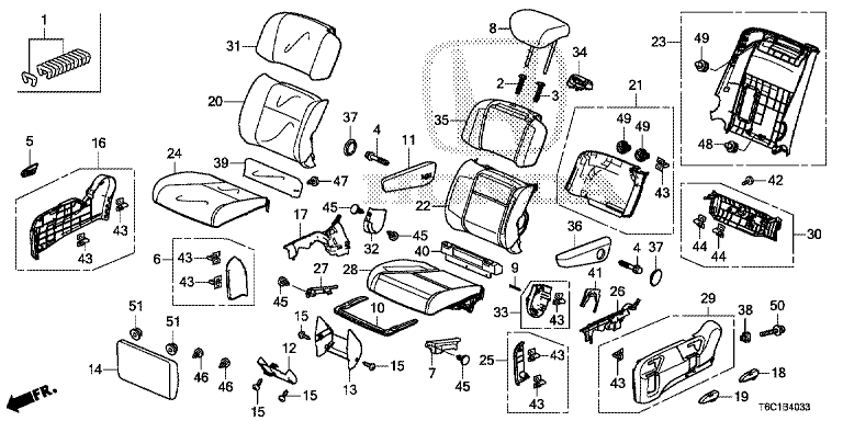 Middle seat (L.) (Cradle seat) (RC4-100)