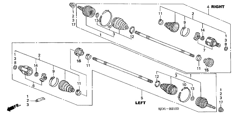 Front Drive Shaft (1.7L) (2WD)