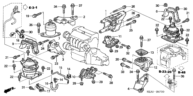Engine mount (MT)