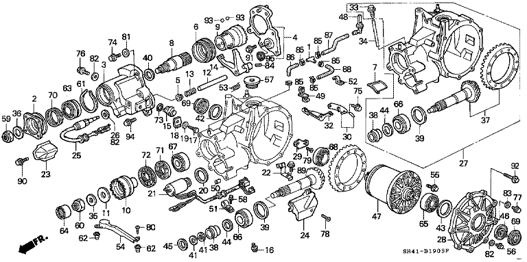 Rear differential (RTILI, RTSI)