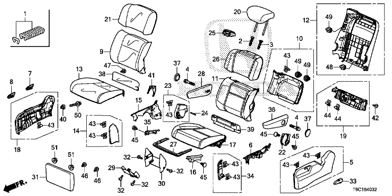 Middle seat (R.) (Cradle seat) (RC4-100)