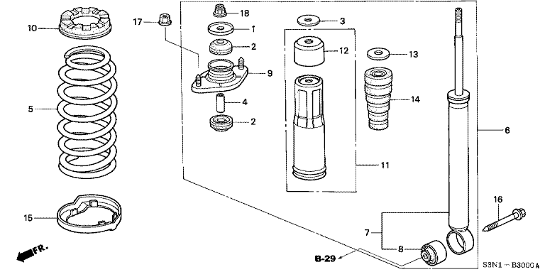 Rear damper