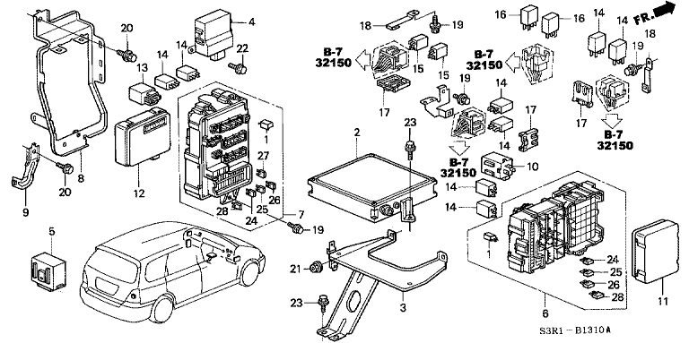 Control unit (interior)