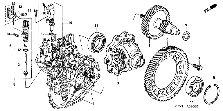 Differential Gear/Speedometer Gear