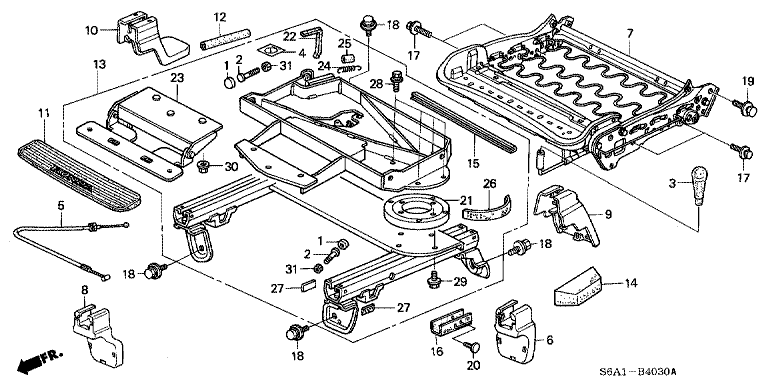 Front seat short parts (passenger side) (Almas)
