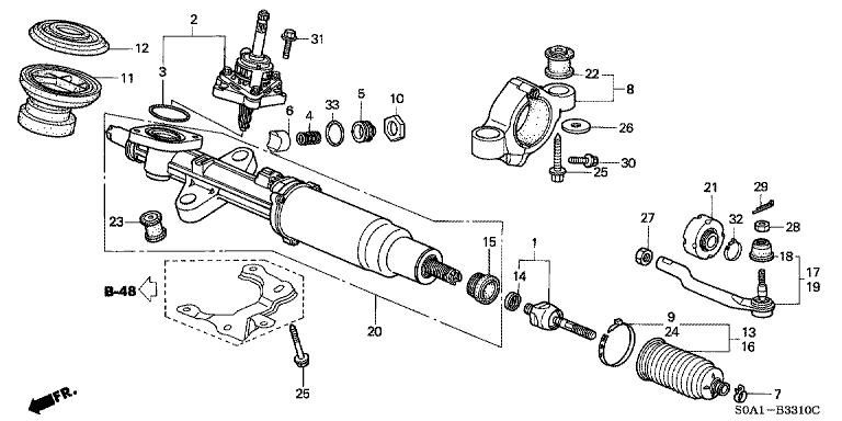 Power steering gearbox
