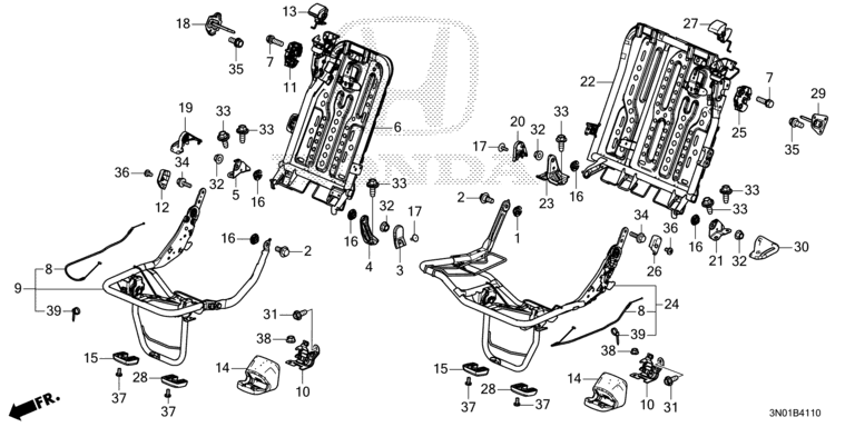 Rear seat short parts