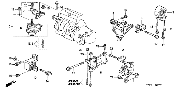 Engine mount (4WD)