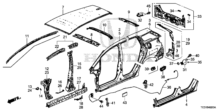 Outer panel / Rear panel