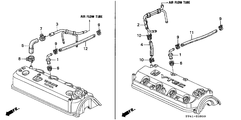 Breather tube (SOHC)
