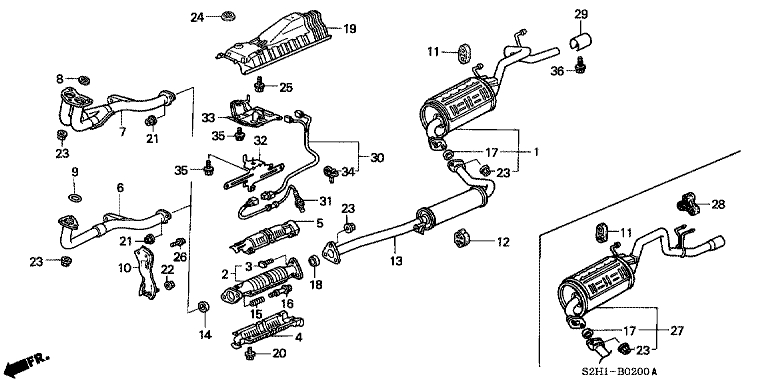 Exhaust pipe/silencer