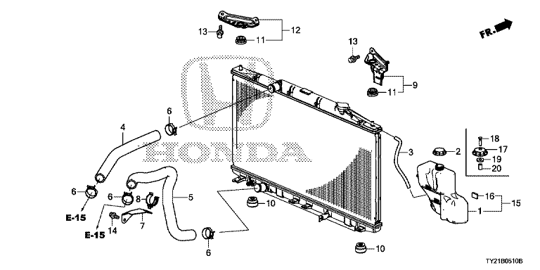 Radiator hose/reserve tank