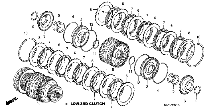 Clutch (Low-Third) (2.4L)
