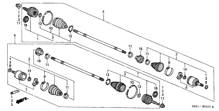 Front drive shaft