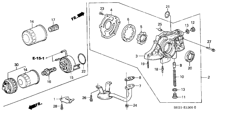 Oil pump (SOHC, DOHC)