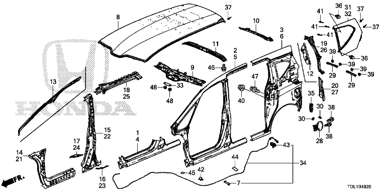 Outer panel / Rear panel