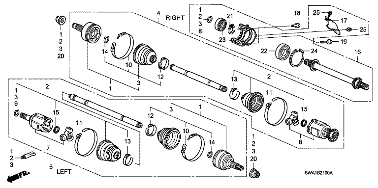 Front drive shaft/Half shaft