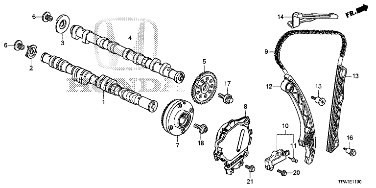 Camshaft/cam chain
