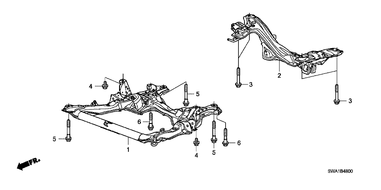 Front subframe/rear beam