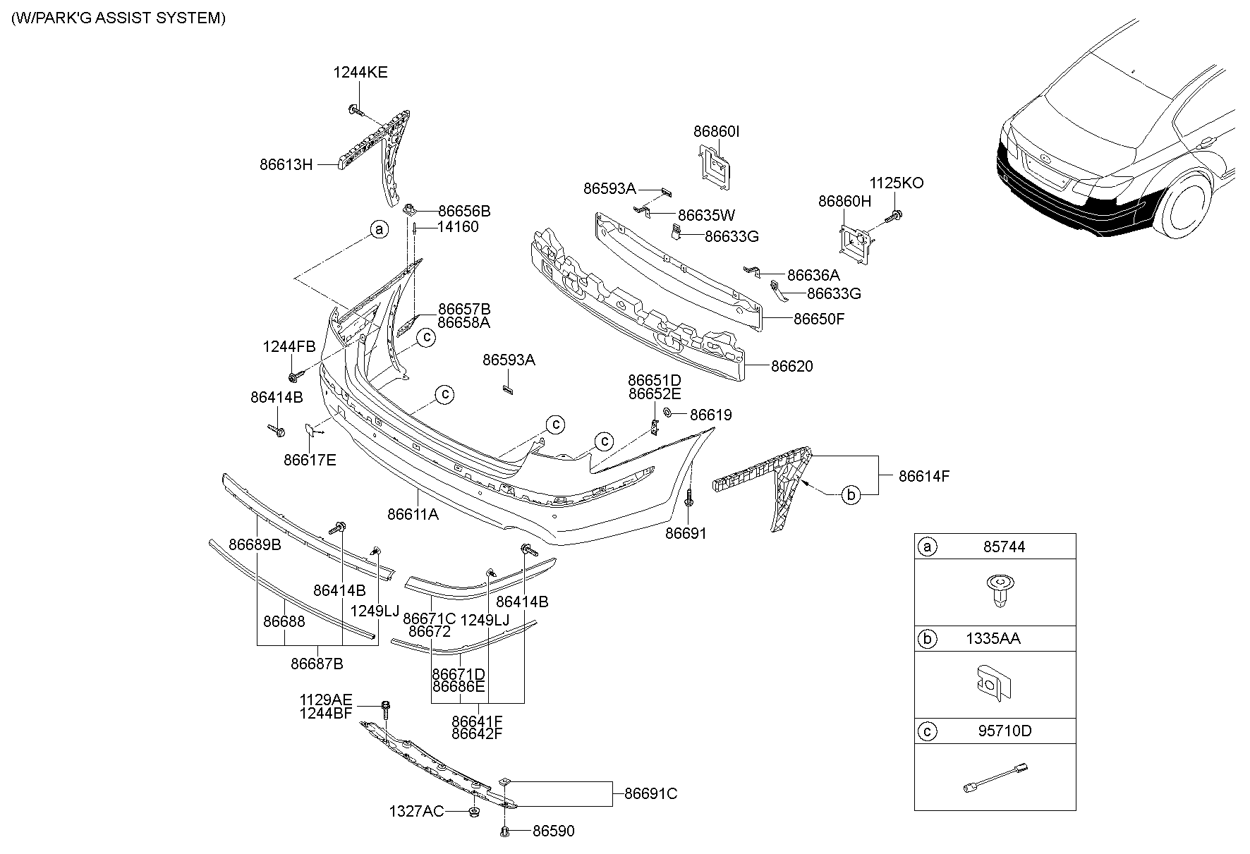 866883M500 MouldingRear Bumper Upr,Ctr Hyundai YoshiParts