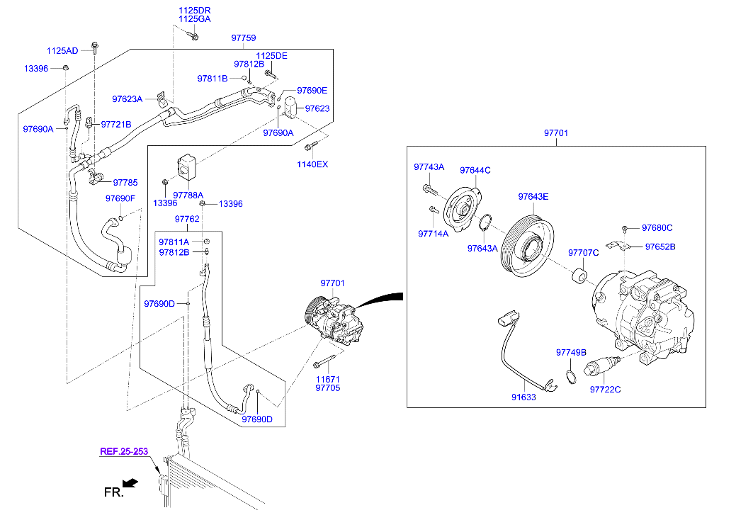 Aircon System Cooler Line
