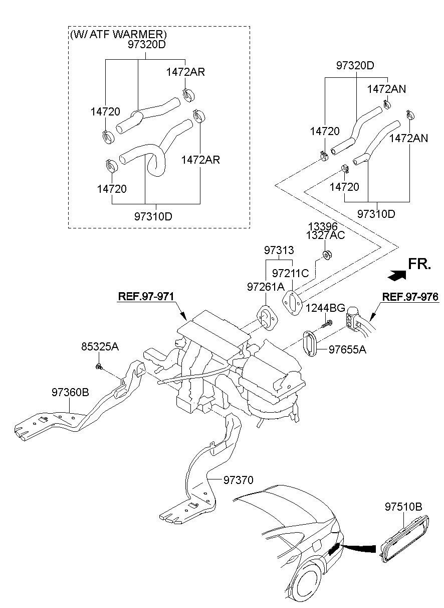 Manguera del conducto del sistema de calefacción