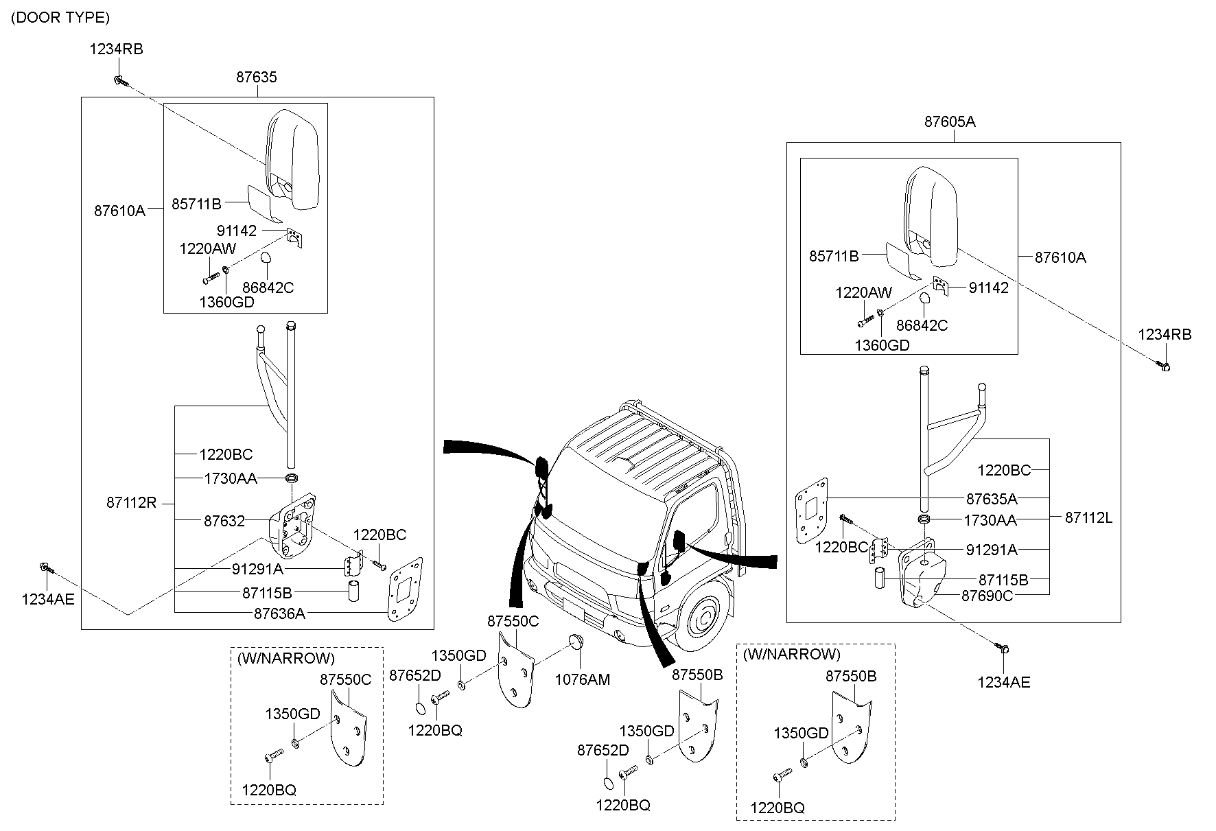 Mirror Outside Rear View