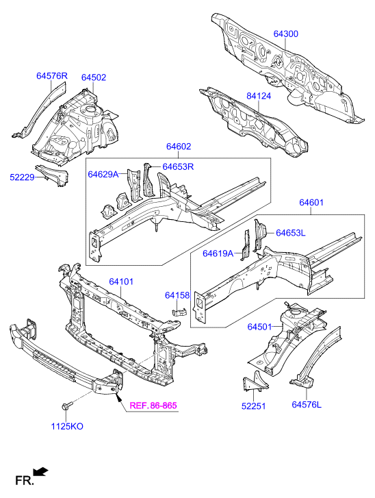 Fender Apron Radiator Support Panel