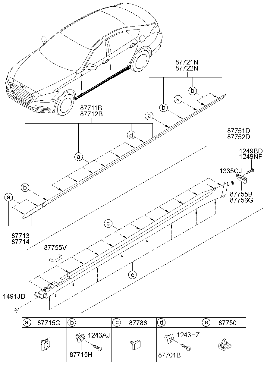 87731B1800 MouldingFndr Waistline,Lh Hyundai YoshiParts