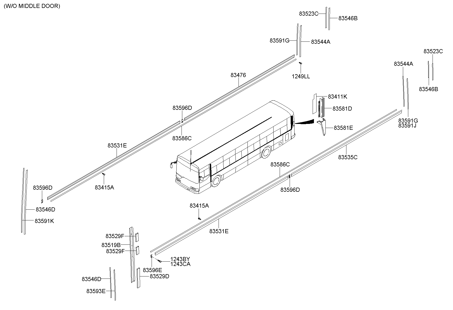 83521-8C000 Mould-Side Trim Hyundai | YoshiParts