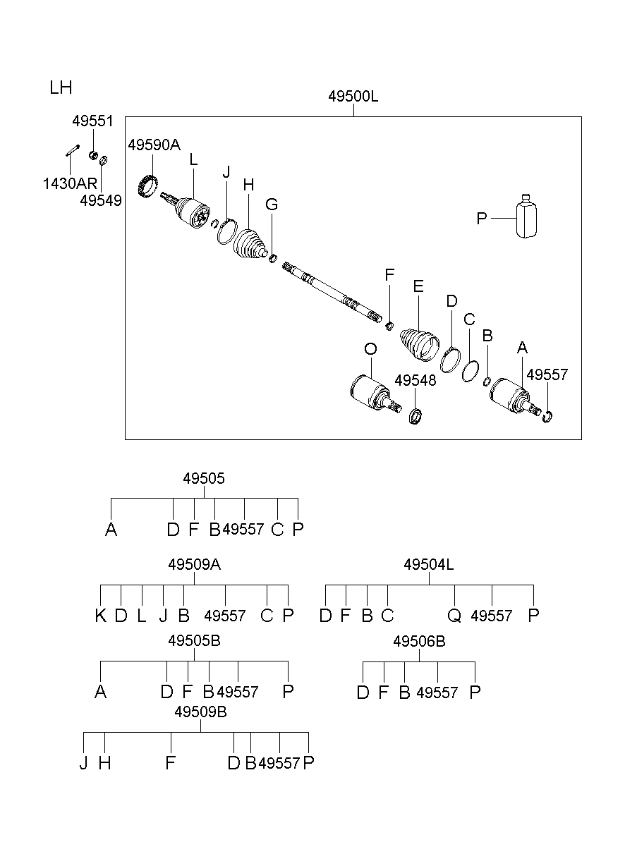 Eje de accionamiento