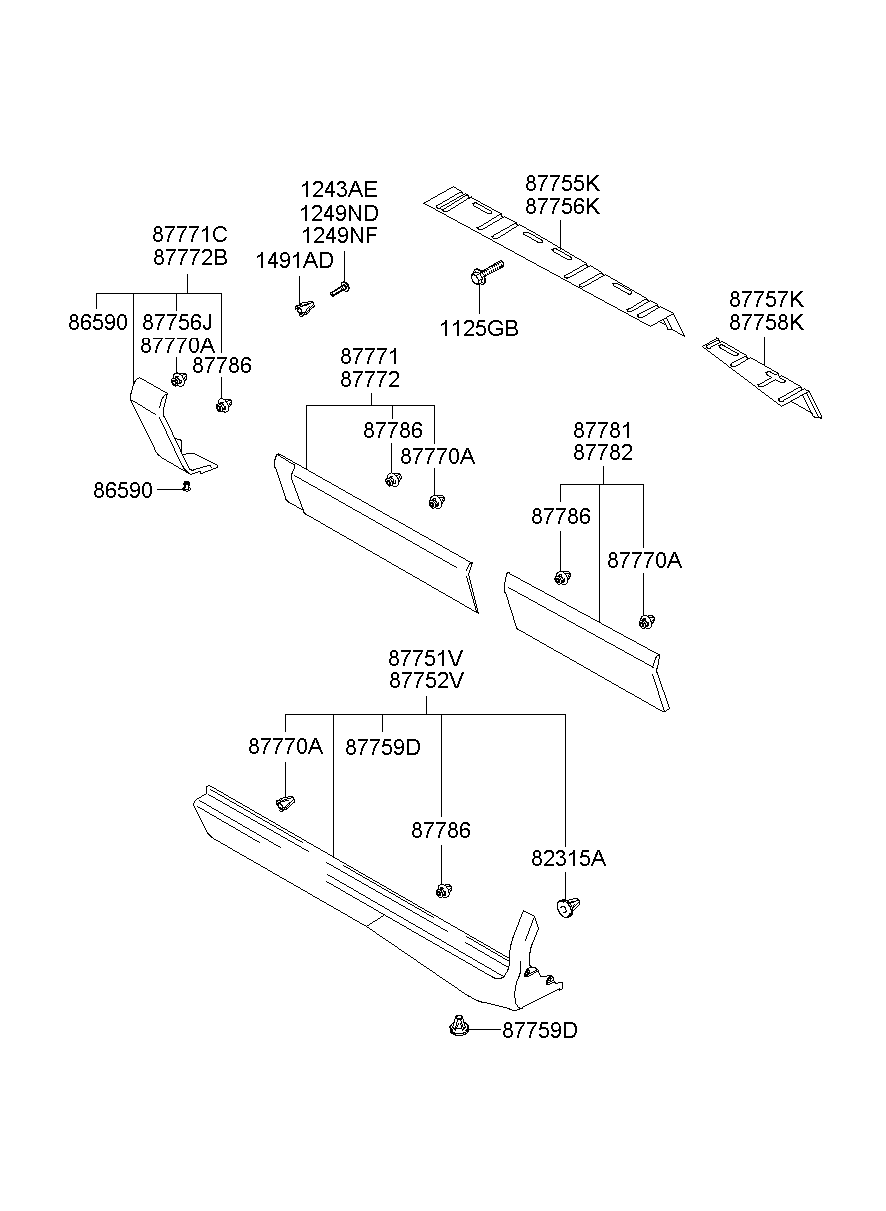 Moldura lateral del cuerpo